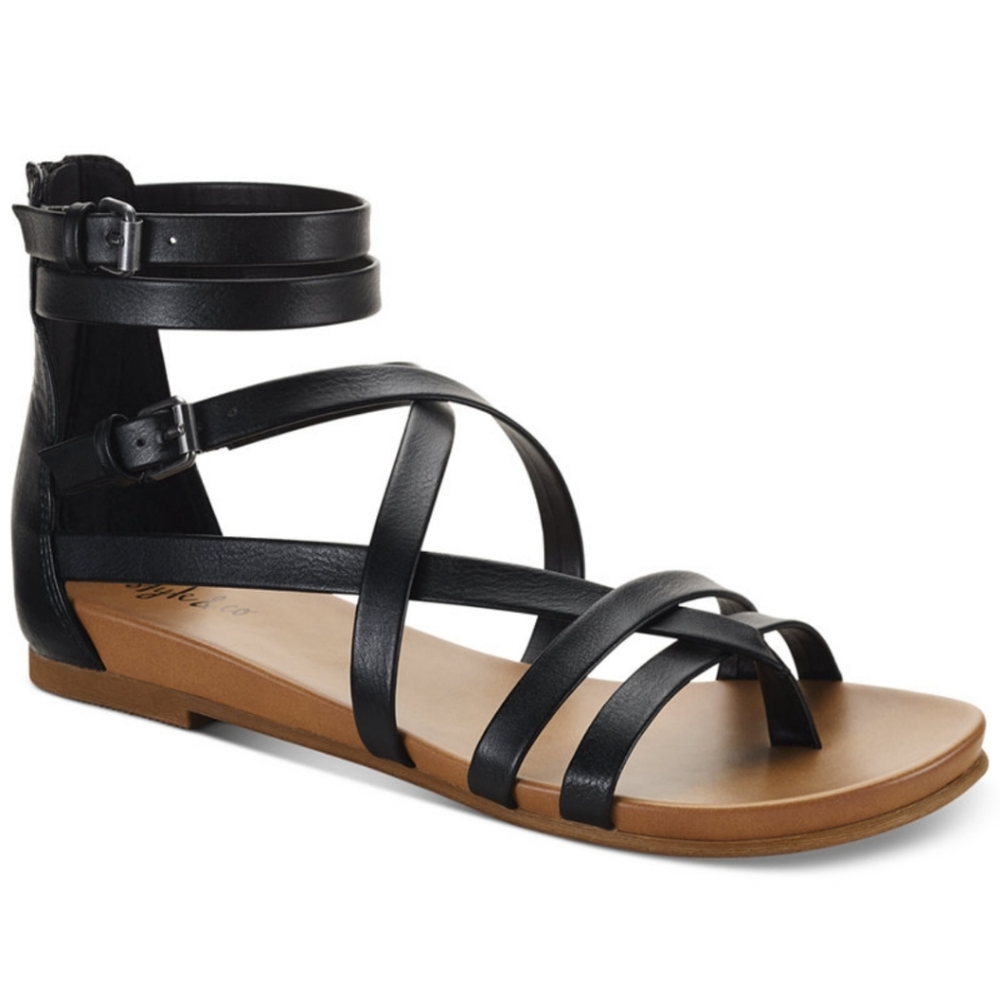 Any offer Accepted 🎉Style & Co. Black Strappy Sandals